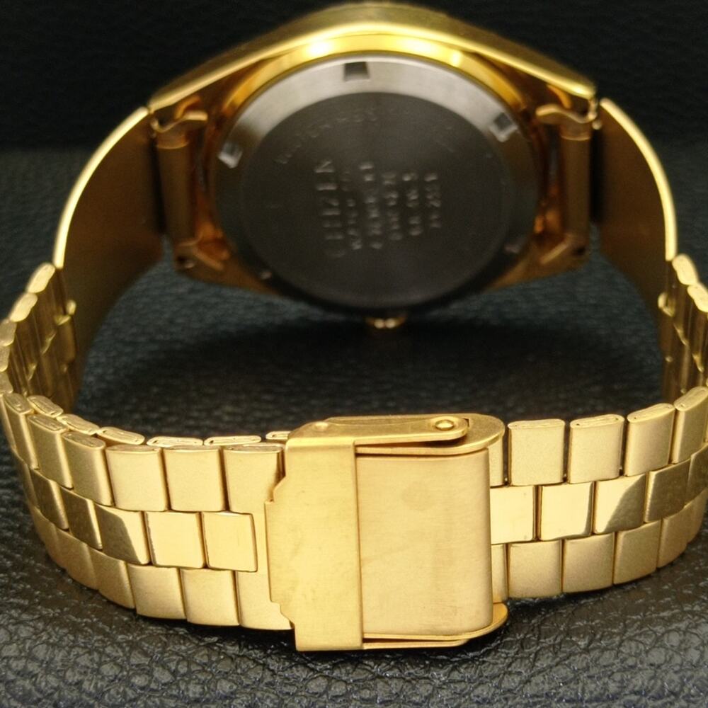 Vintage 1983 Citizen Automatic Mens Gold Watch W/daydate & White accents - Picture 2 of 8